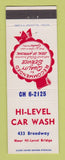 Matchbook Cover - HI Level Car Wash Toledo OH