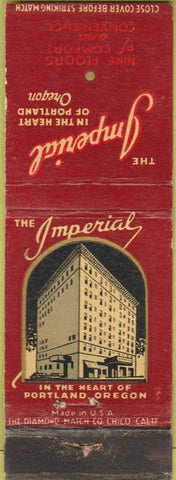 Matchbook Cover - Imperial Hotel   Portland Oregon