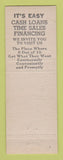 Matchbook Cover - General Finance Company Knoxville TN