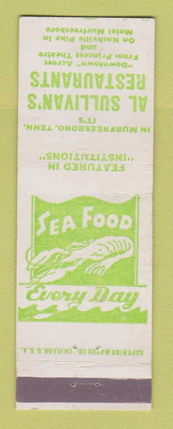 Matchbook Cover - Al Sullivan's Restaurants Murfreesboro TN