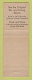 Matchbook Cover - Sharon House Virginia City NV