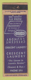Matchbook Cover - Crescent Laundry Jackson MS MISPRINT FONT ERROR