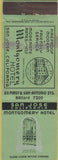 Matchbook Cover - Montgomery Hotel  San Jose Calif  wear