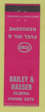 Matchbook Cover - Esso oil gas Kerosene Bailey Hassen Elmira NY
