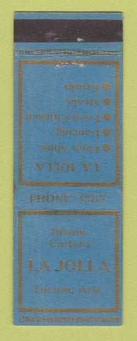 Matchbook Cover - Jimmie Carter's La Jolla Tucson AZ restaurant WORN CREASES