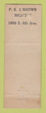 Matchbook Cover - Jimmie Carter's La Jolla Tucson AZ restaurant WORN CREASES