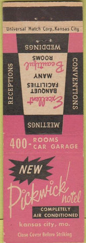 Matchbook Cover - New Pickwick Hotel  Kansas City Mo