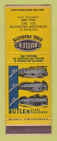 Matchbook Cover - Butler Steel Products Buildings Scholzen Hurricane UT WEAR