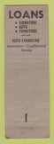 Matchbook Cover - Iowa Finance Company Atlantic IA loans WEAR
