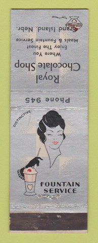 Matchbook Cover - Royal Chocolate Shop Grand Island NE