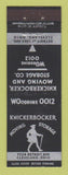 Matchbook Cover - Knickerbocker Moving Storage Cleveland OH