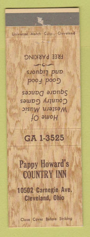 Matchbook Cover - Pappy Howard's Country Inn Cleveland OH