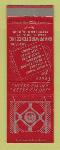 Matchbook Cover - Knapp Wire Fence Cleveland OH