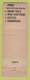 Matchbook Cover - Knapp Wire Fence Cleveland OH