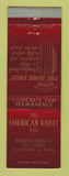 Matchbook Cover - American Vault Burial Funeral Cleveland OH WEAR