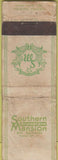 Matchbook Cover - Southern Mansion  Kansas City MO Worn