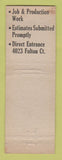 Matchbook Cover - H&S Metal Polishing Cleveland OH