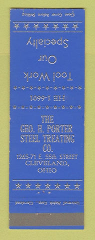 Matchbook Cover - Geo Porter Steel Treating Cleveland OH