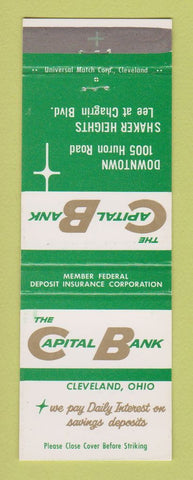 Matchbook Cover - Capital Bank Cleveland OH Shaker Heights