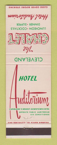 Matchbook Cover - Hotel Auditorium The Chalet Cleveland OH