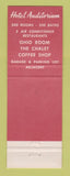 Matchbook Cover - Hotel Auditorium The Chalet Cleveland OH