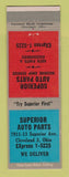 Matchbook Cover - Superior Auto Parts Cleveland OH
