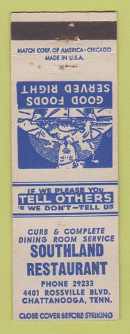 Matchbook Cover - Southland Restaurant Chattanooga TN