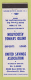 Matchbook Cover - United Savings Association Cleveland OH