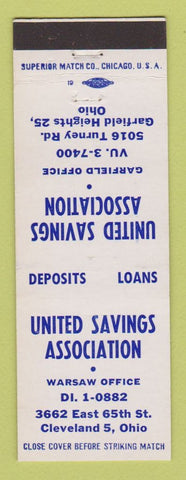Matchbook Cover - United Savings Association Cleveland OH