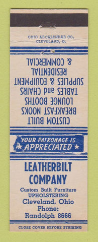Matchbook Cover - Leatherbilt Company Upholstering Cleveland OH