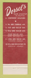 Matchbook Cover - Dorsel's Restaurant Cleveland OH