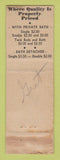 Matchbook Cover - Hotel Vendome San Jose CA CROWN WORN