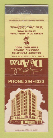 Matchbook Cover - Hotel De Anza San Jose CA