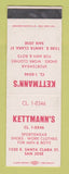 Matchbook Cover - Kettmann's Men's Clothes San Jose CA SAMPLE WEAR
