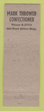 Matchbook Cover - Mark Thrower Confectionery Chattanooga TN