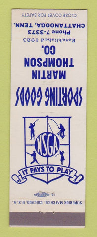 Matchbook Cover - Martin Thompson Sporting Goods Chattanooga TN