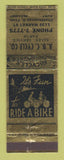 Matchbook Cover - ABC Bicycle Chattanooga TN WEAR
