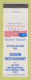 Matchbook Cover - Edison Restaurant Chattanooga TN 1976