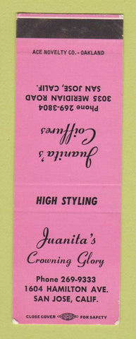 Matchbook Cover - Juanita's Coiffures Beauty Salon San Jose CA SAMPLE