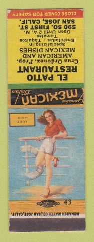 Matchbook Cover - El Patio Restaurant Mexican San Jose CA pinup