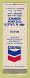 Matchbook Cover - Chevron oil gas Jim & Dale's Armona CA SAMPLE WEAR