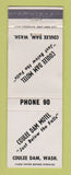 Matchbook Cover - Coulee Dam Motel WA low phone #