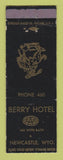Matchbook Cover - Berry Hotel Newcastle WY WEAR