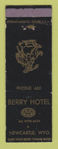 Matchbook Cover - Berry Hotel Newcastle WY WEAR