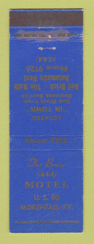 Matchbook Cover - The Bruce Motel Morehead KY WEAR
