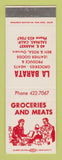Matchbook Cover - La Barata Grocery Salinas CA SAMPLE