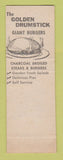 Matchbook Cover - Golden Drumstick Restaurant San Jose CA SAMPLE