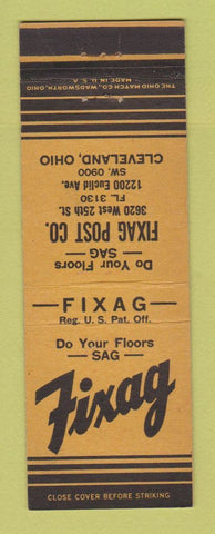 Matchbook Cover - Fixag Post for sagging floors Cleveland OH