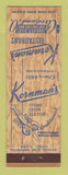 Matchbook Cover - Kornman's Restaurant Cleveland OH
