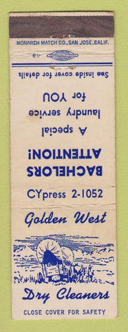 Matchbook Cover - Golden West Dry Cleaning San Jose CA WEAR
